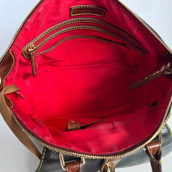 Dooney & Bourke Black Leather Satchel - Picture 7 of 9